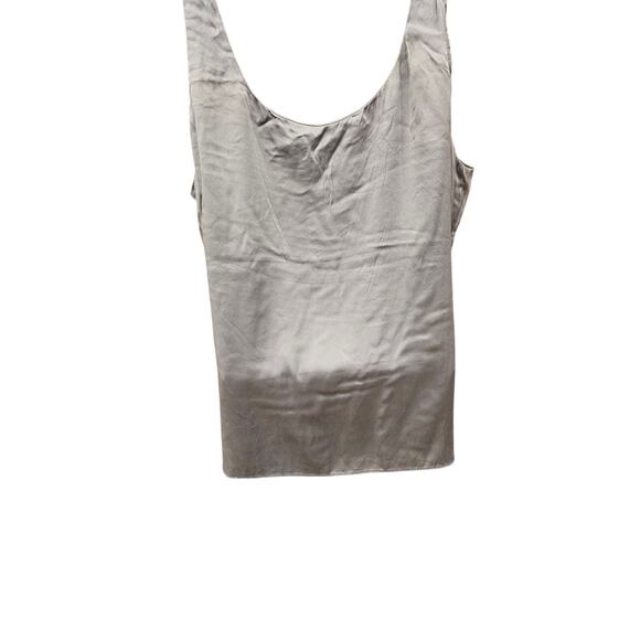 Eileen fisher sz L grey silk spandex blend layering comfort tank casual career+ - Picture 2 of 7